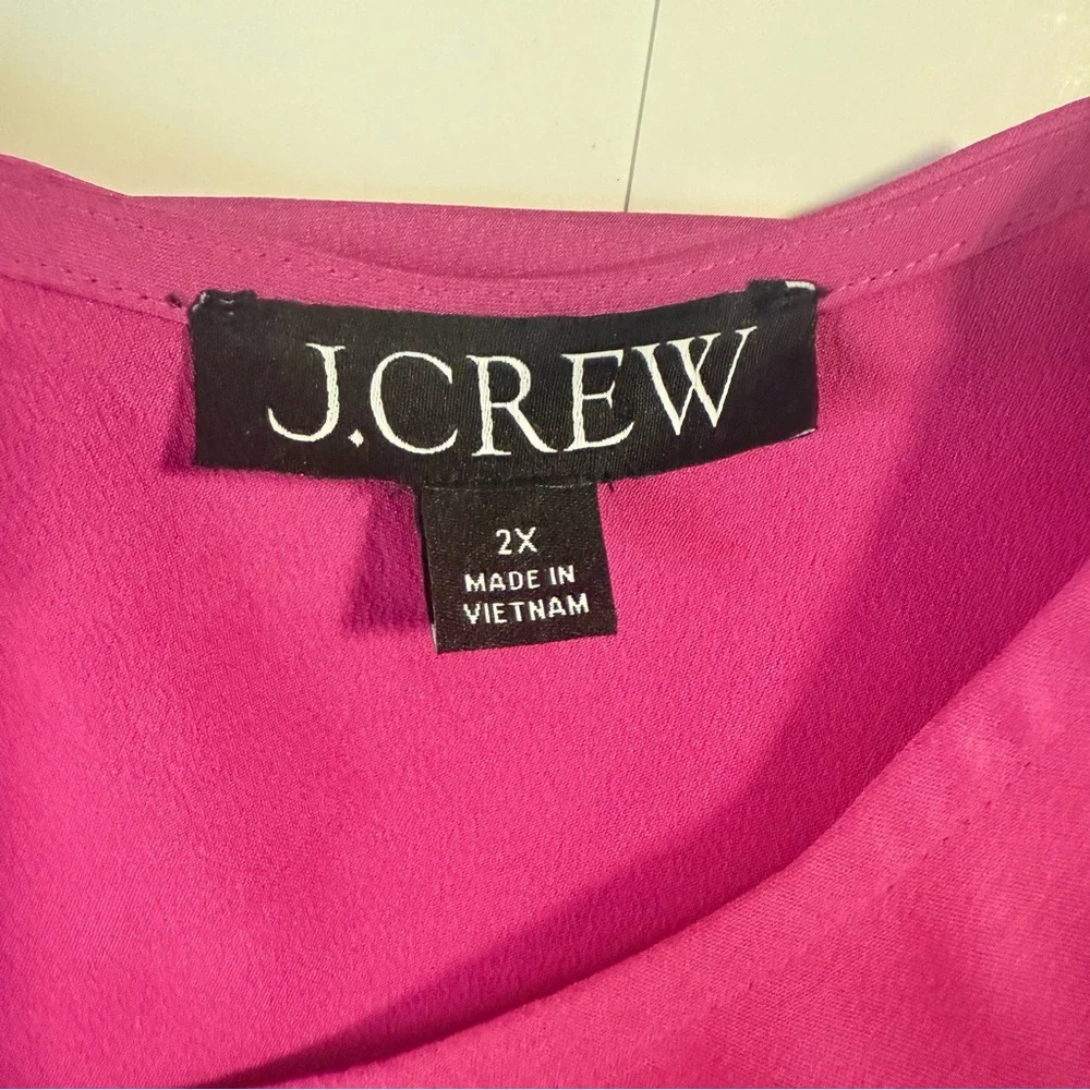 J. Crew Long Sleeve Bell‎ Cuffs Size 2X Fuchsia